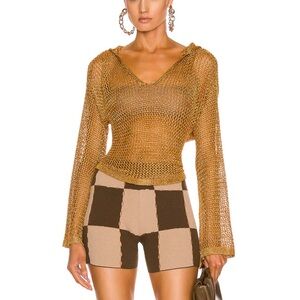 NWT CULT GAIA Catherine Knit Crochet Coverup